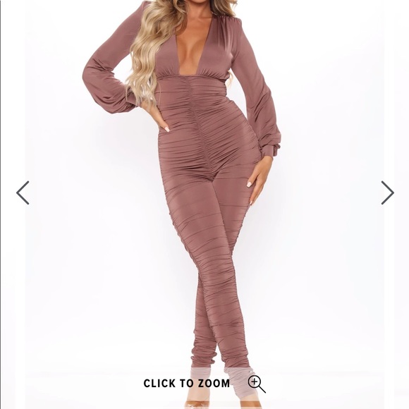Fashion Nova Pants - Fashion Nova “High on you” mocha jumpsuit